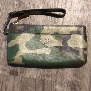 Coach Camo Print Wristlet